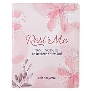 Rest In Me 365 Devotions to Restore Your Soul, Pink Faux Leather Lina Abujamra